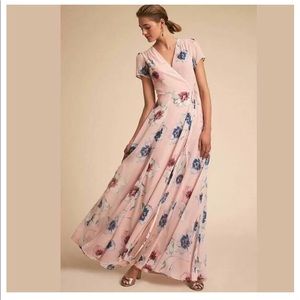 BHLDN x YUMI KIM CALYPSO WRAP MAXI DRESS PINK